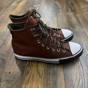 Converse Chuck Taylor All Star City Trek Brown Leather Waterproof Boots Mens 10